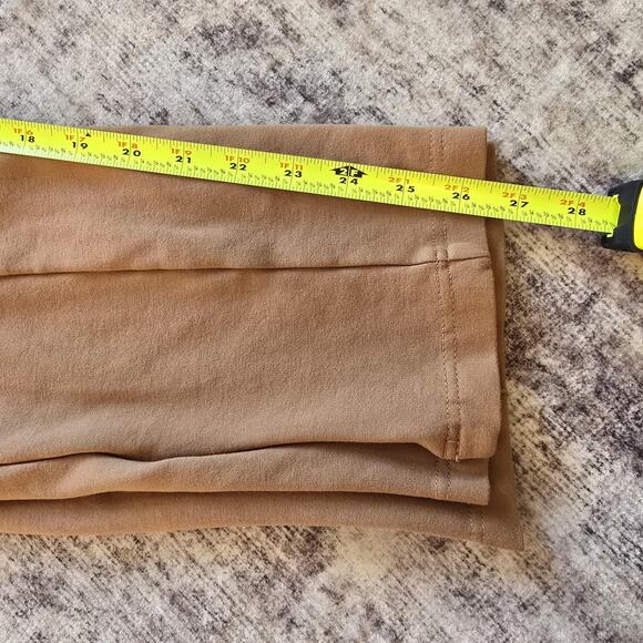 Ophelia Roe Pants Womens 1X Camel Brown Pull On Leggings Ponte Stretch Ankle Zip - Picture 9 of 11